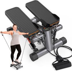 Like New! Sportsroyals Stair Stepper for Exercise, Mini Steppers with Resistance Band, Hydraulic Fitness Stepper Exercise Home Workout Equipment for F