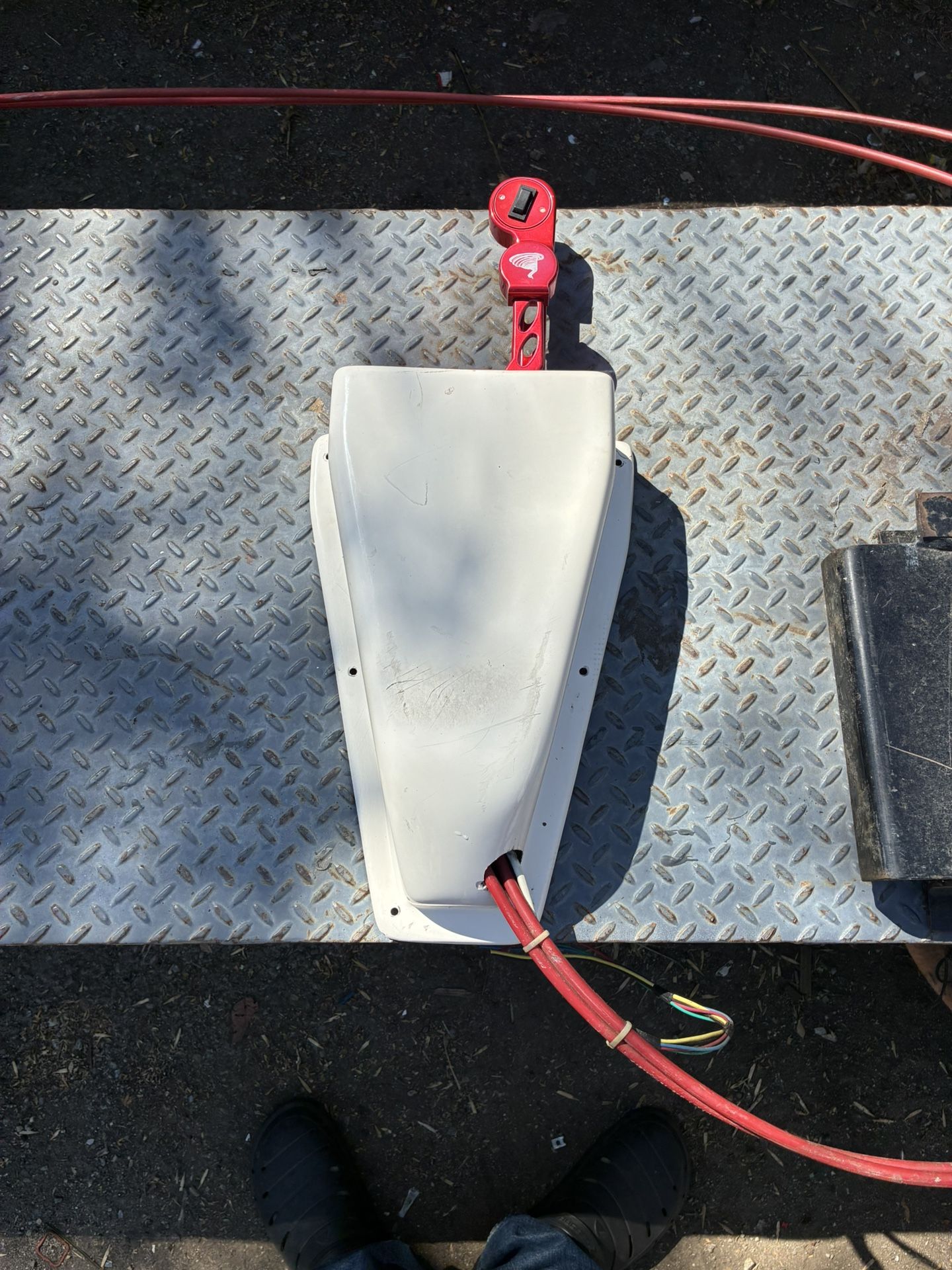 Custom boat throttle with cable