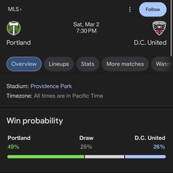 Timbers Vs Dc United 