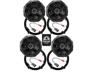 KICKER Front and Rear Door/Deck 6.5 Speakers Kit for Honda Accord 2008-22 Upgrade Kit - 2 Pairs of DS Series 6 1/2 Inch Coaxial Speakers with Adapters