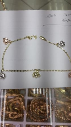 14k gold ankle bracelet