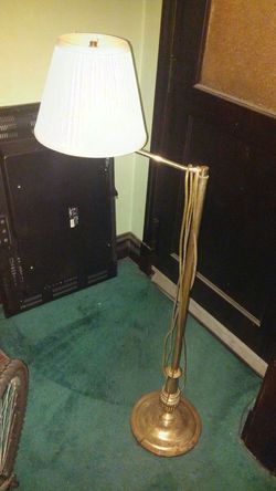 Classic bronze reading floor lamp vintage great condition works perfect!