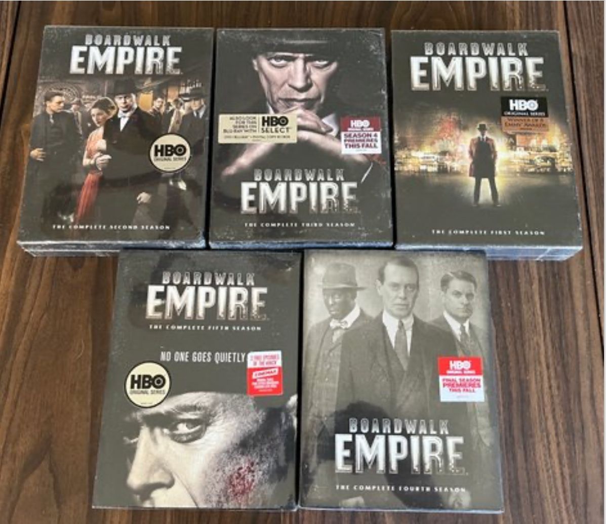 BOARDWALK EMPIRE FACTORY DVD SEALED 5 SETS SEASONS