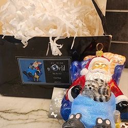 Collectible Santa Cat Nap Ornament NEW 