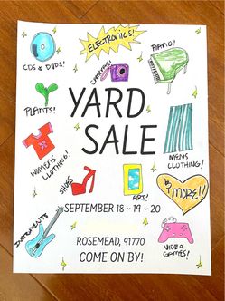 FRI SAT & SUN - YARD SALE 🥳