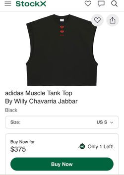 adidas x Willy Chavarria Muscle Relaxed Unisex Tank Top Size Small