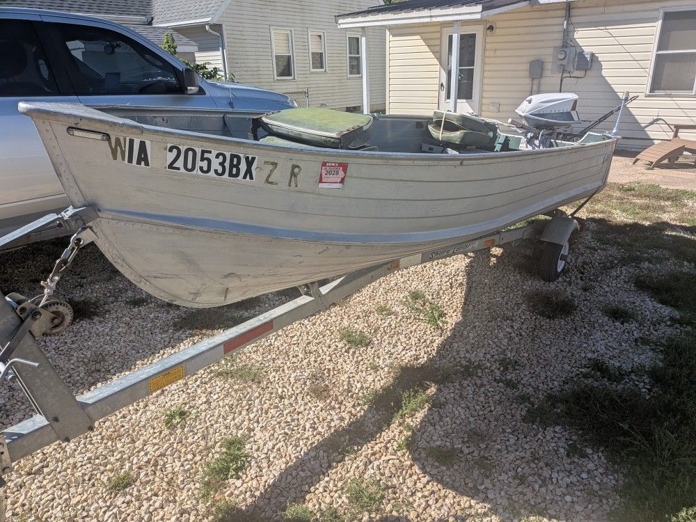 14ft Mirro Craft With 5.5hp Evinrude 