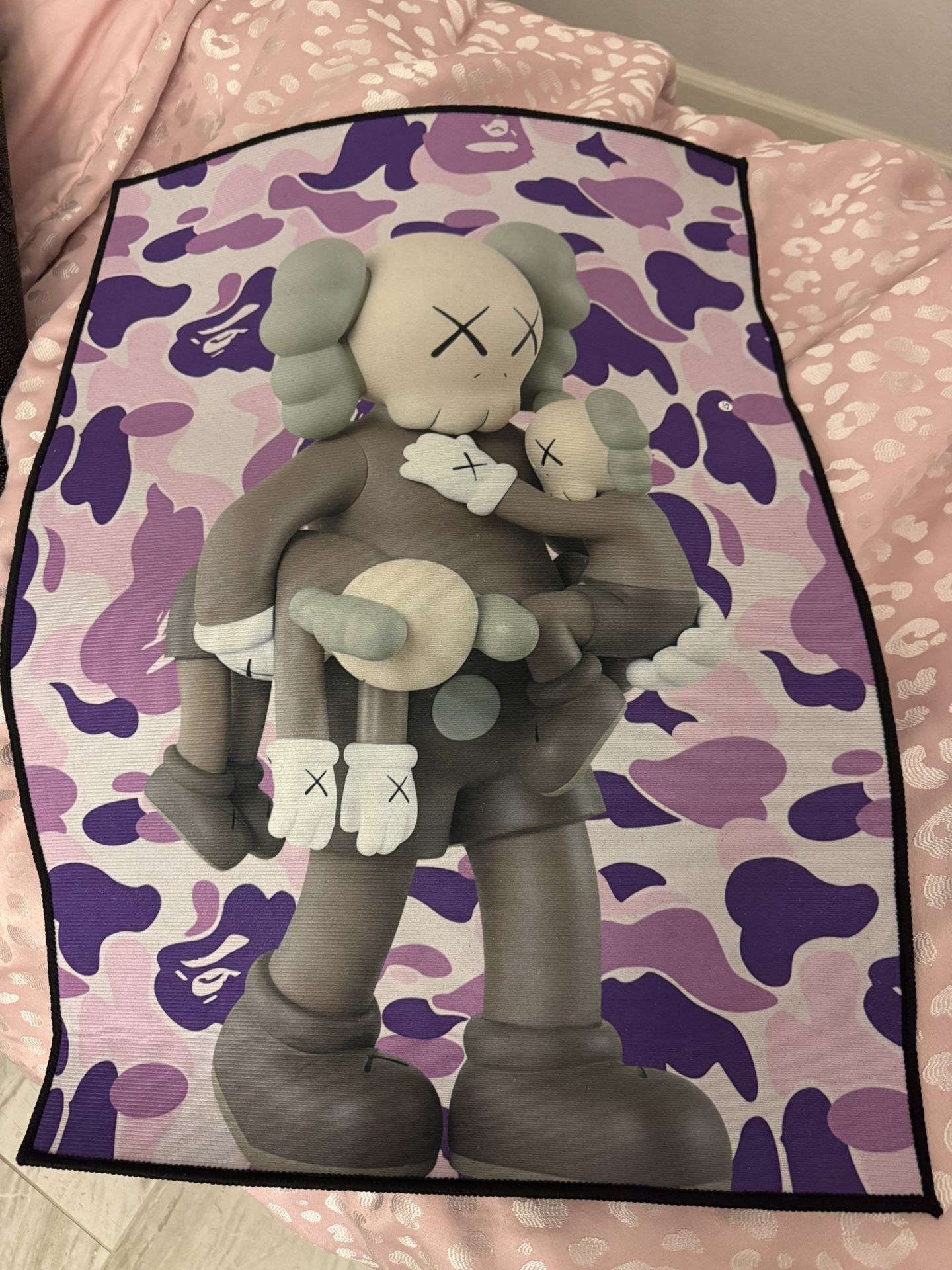Custom Kaws X Bape Rug Hype Beast Supreme