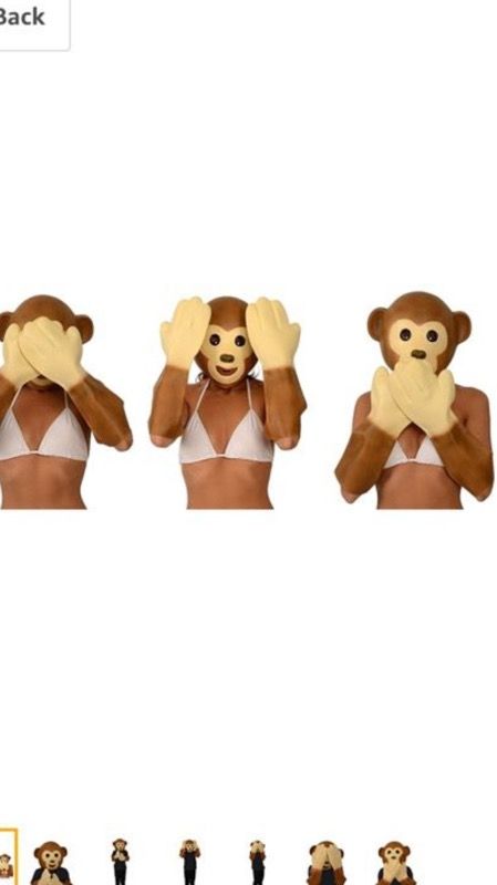 Emoji: See No Evil. Hear No Evil . Halloween costume