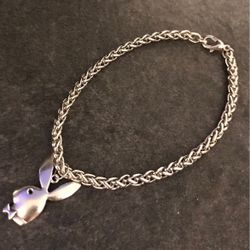 Chain Male Snake Bracelet w/ Playboy Bunny Charm/ New 2025 Statement Fashion Party Jewelry Accessory 