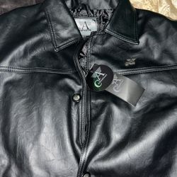 Imported Black Leather Jacket Brand New with Tags Intact