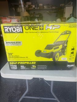 RYOBI ONE+ HP 18V Brushless 20 in. Cordless Battery Walk Behind Self-Propelled Lawn Mower w/ (2) 6.0 Ah Batteries and Chargers