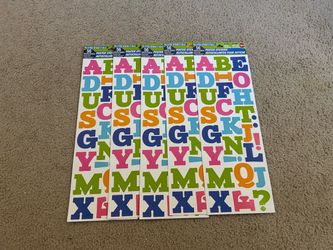 Letter Stickers,Mailbox Numbers,Waterproof Vinyl Alphabet, Colorful, Self Adhesive,Window,Scrapbook,Door,Sign,Car,Outdoor Indoor,Fade Resistant