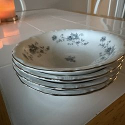 Johann Haviland Bavaria Germany Blue Floral Porcelain Plate