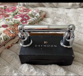 Chrome toilet paper holder