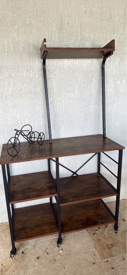 Industrial Baker's Rack with Shelves on Wheels