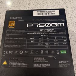 750 Watts Gigabyte Power supply Broken