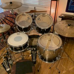 DW PDP / Pearl Drum Set, Double Pedal, Cymbals