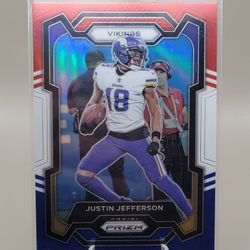 2023 Panini Prizm - Justin Jefferson Red White Blue Prizm
