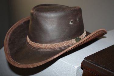 BC made in Australia leather hat