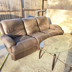 Leather Couch And Table