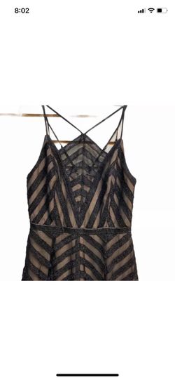 BCBG MAX AZRIA Women's Metallic Tulle Evening Dress Size 2 XS