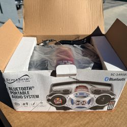 Supersonic Portable Boombox Bluetooth Audio System - Black