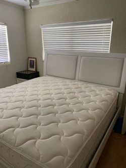 King size bed frame with mattress