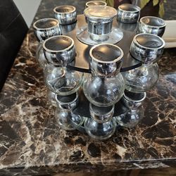 Spice Rack With Glass Containers
