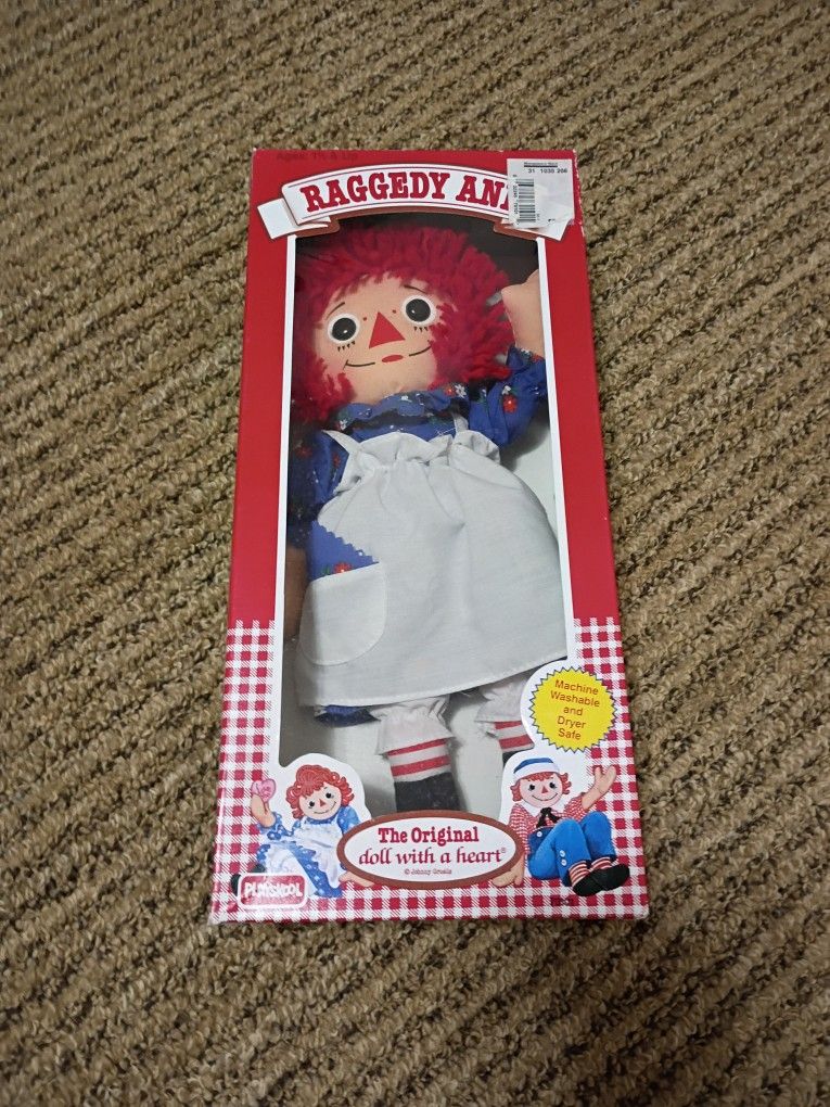 Vintage 1989 Raggedy Anne Doll 12.5