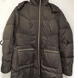 Vince Camuto Women Brown Jacket with Hood Size Large