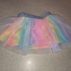 Baby Girl Rainbow Skirt With Tulle Lining