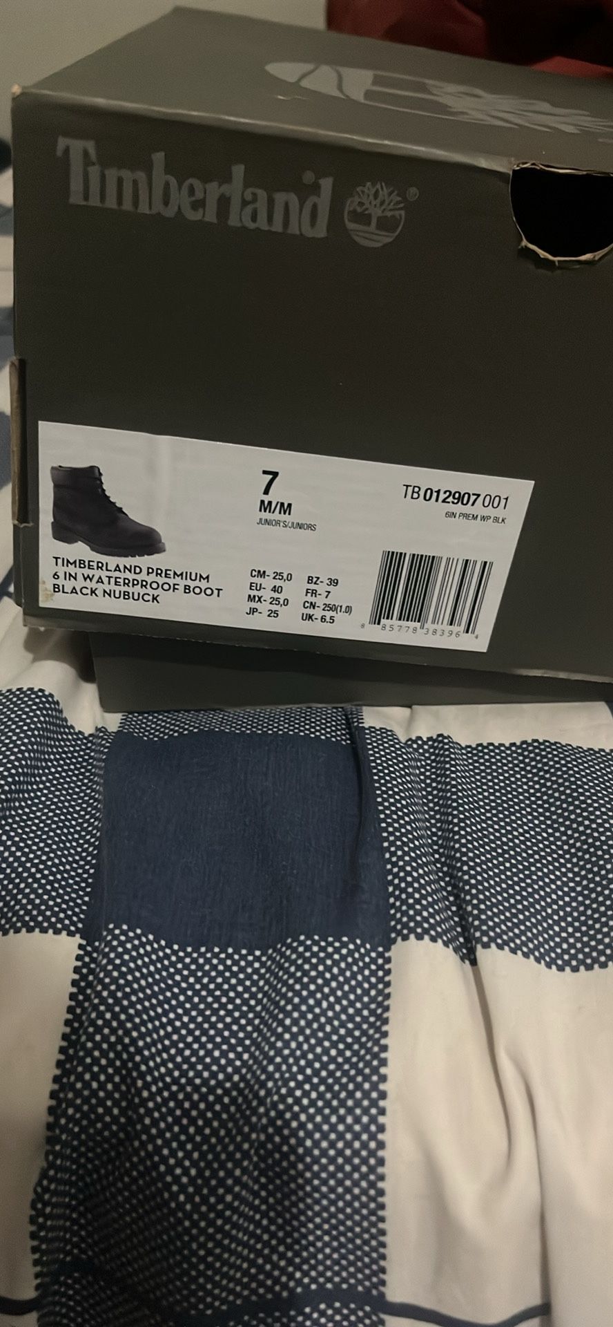 Timberlands Black Size 7 M