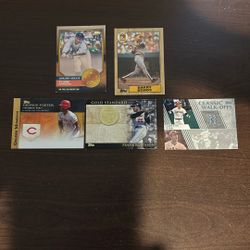 MLB Baseball Legends Card Lot – Barry Bonds Rookie + Ty Cobb, Robinson, Fisk, Foster (5 Cards)