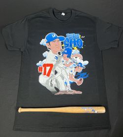 Shohei Ohtani T-Shirt All Sizes Includes Free Limited Edition Bat