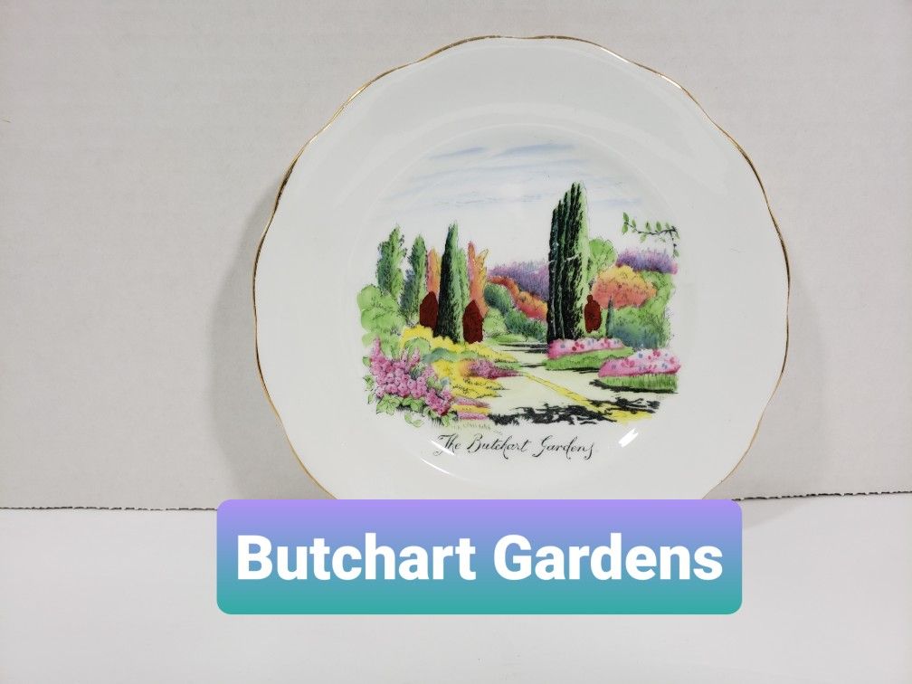 The Butchart Gardens BC Canada Souvenir Replacement Saucer Royal Standard China