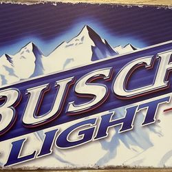 12” x 8” Busch Light Beer Tin Sign 