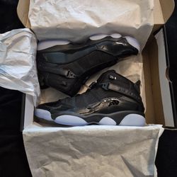 Jordan 6 Rings Patent Black/blue Sole