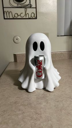 White Ghost Can Holder Figure