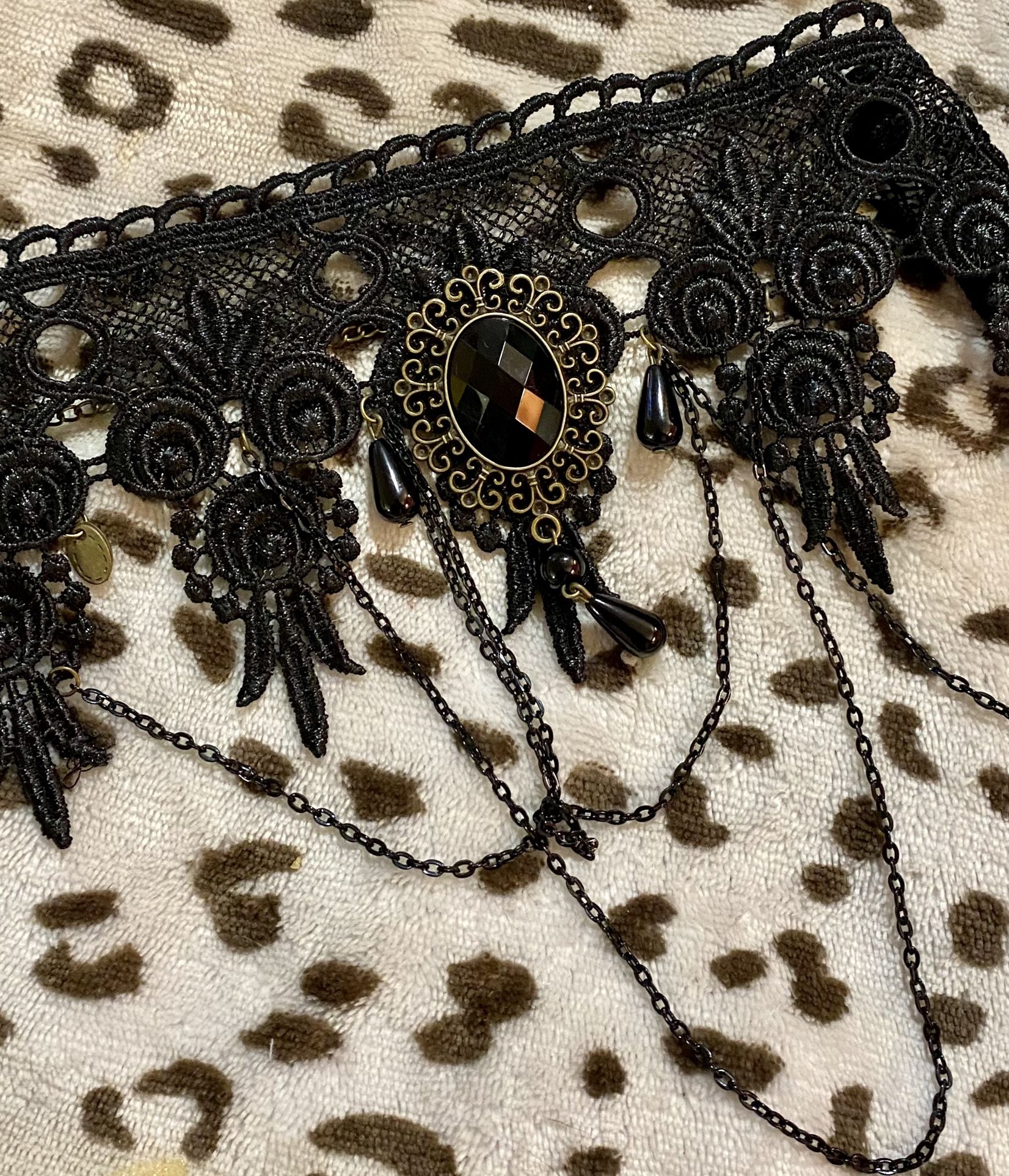 Beautiful Black And Gold Steam Punk Choker