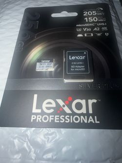 Lexar 256GB Professional SILVER PLUS UHS-I microSDXC Memory Card with SD Adapter