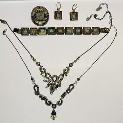 Ayala Bar 2 Necklaces Bracelet Pin / Brooch Earrings J