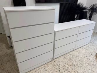 ALL WHITE DRESSER SET