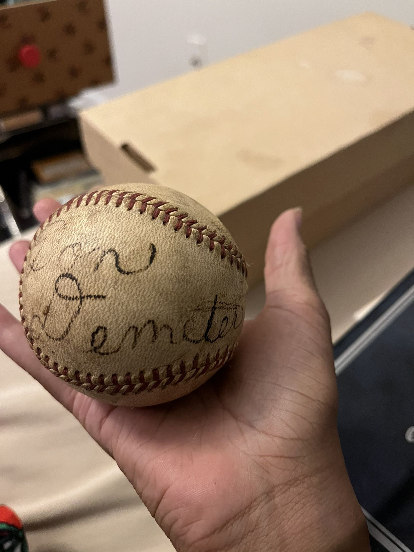 Signed Baseball Don Demeter