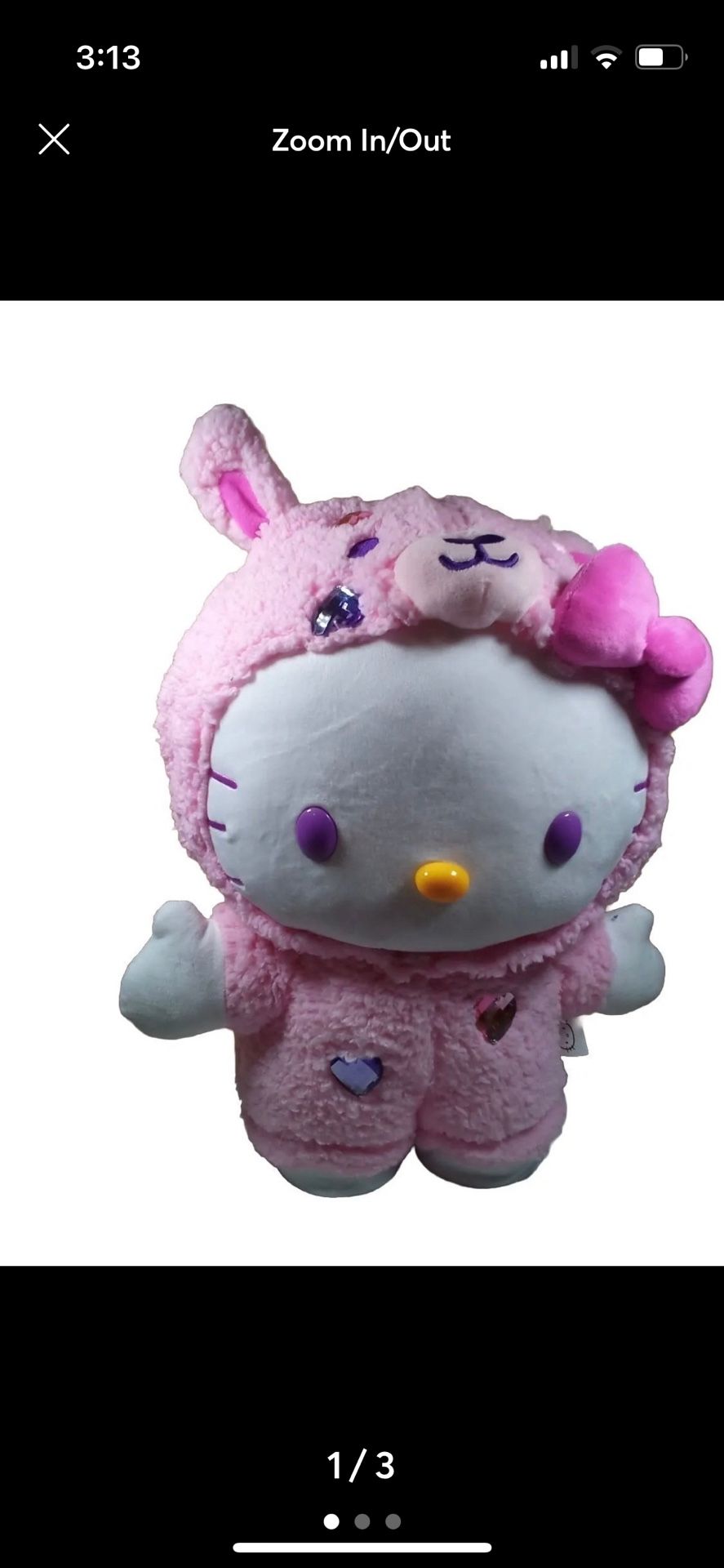 Hello kitty Valentines Greeter 2022 Walgreens Exclusive Hearts Pink/fluffy Plush