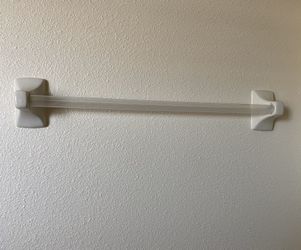 Ceramic towel bar, wall mount toilet holder and soap dish, set of 3.