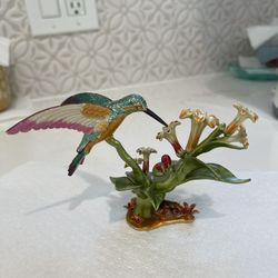 Joan Rivers Flights Of Fantasy Enamel Hummingbird Keepsake Trinket Box 