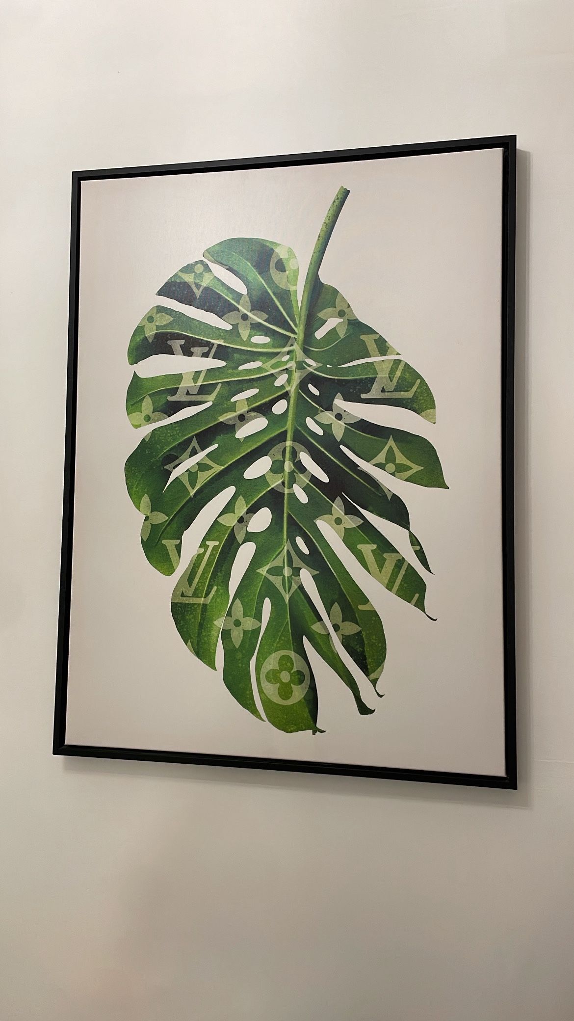 Contemporary Louis Vuitton Palm Leaf Canvas Wall Art