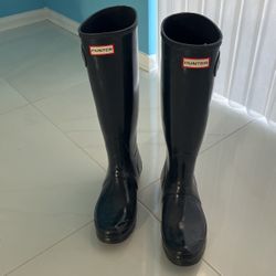 Womens Navy Hunter Boots