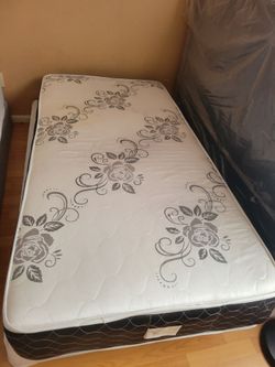 twin mattress and box spring..used but good